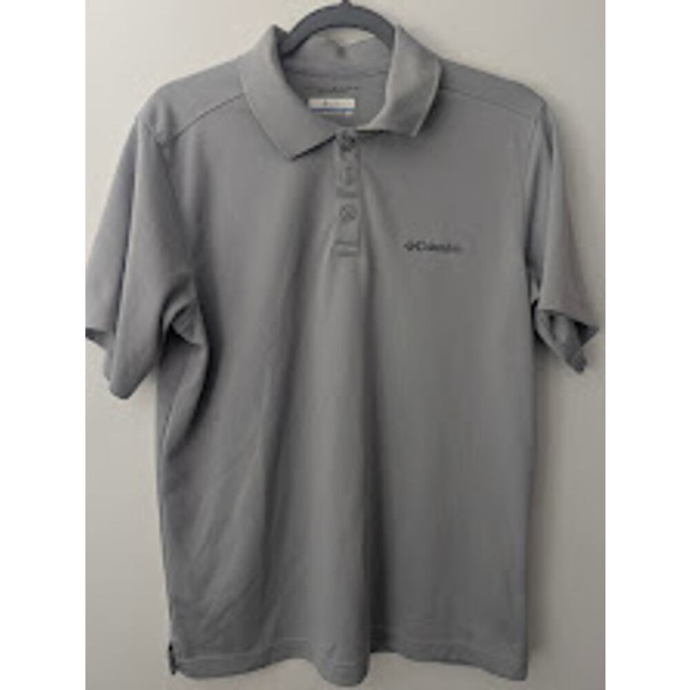 Columbia Sportswear Omni-Shade Polo Shirt Men Small Gray Performance Golf Shirt